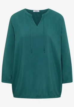 3/4-mouwen blouse met gespleten hals