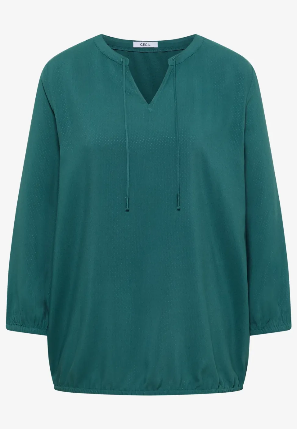 3/4-mouwen blouse met gespleten hals