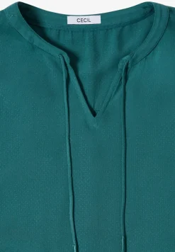3/4-mouwen blouse met gespleten hals