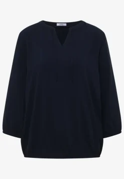 3/4-mouwen blouse met gespleten hals