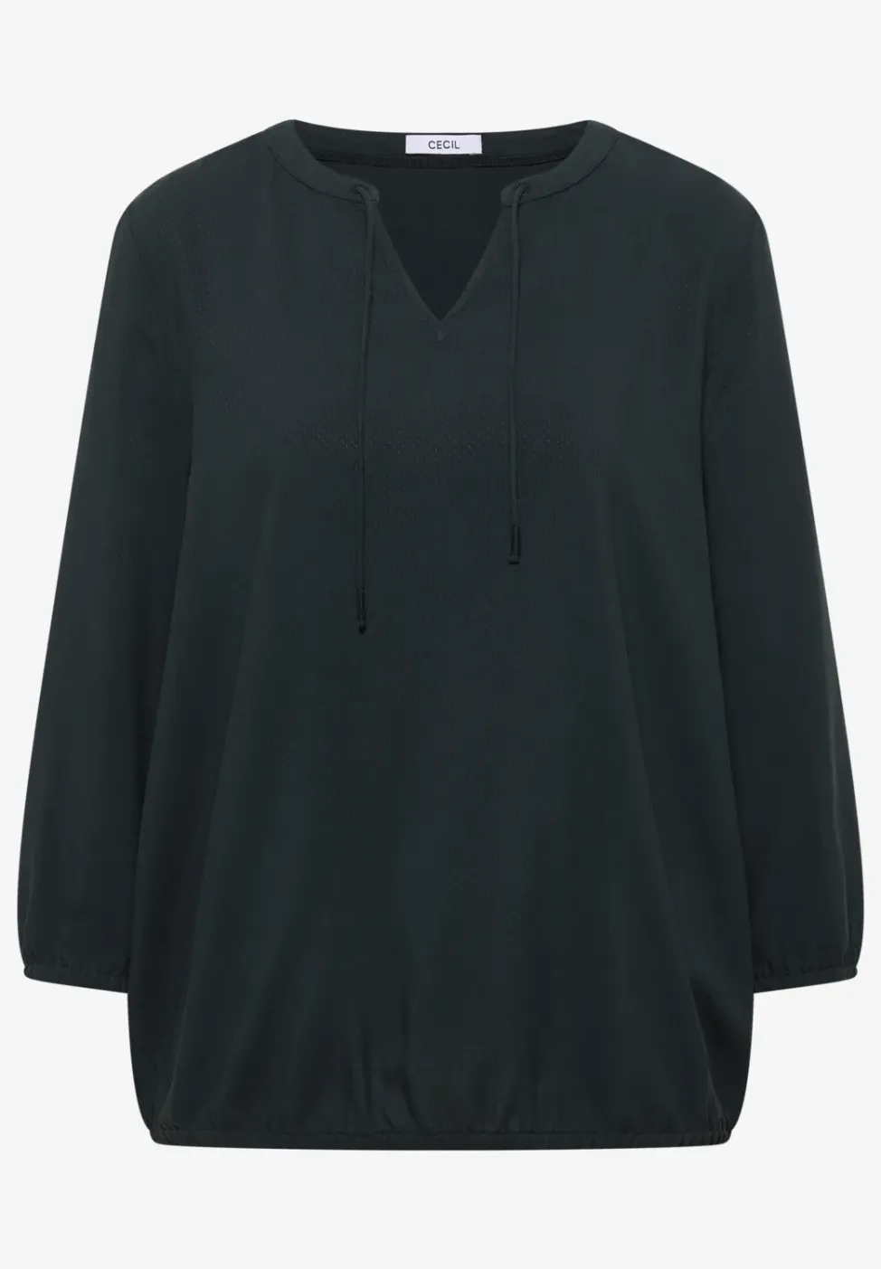 3/4-mouwen blouse met gespleten hals