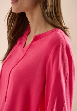 3/4-mouwen blouse met gespleten hals