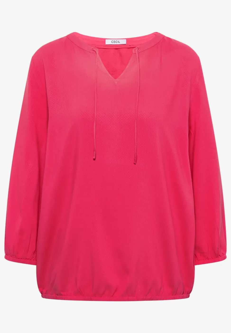 3/4-mouwen blouse met gespleten hals