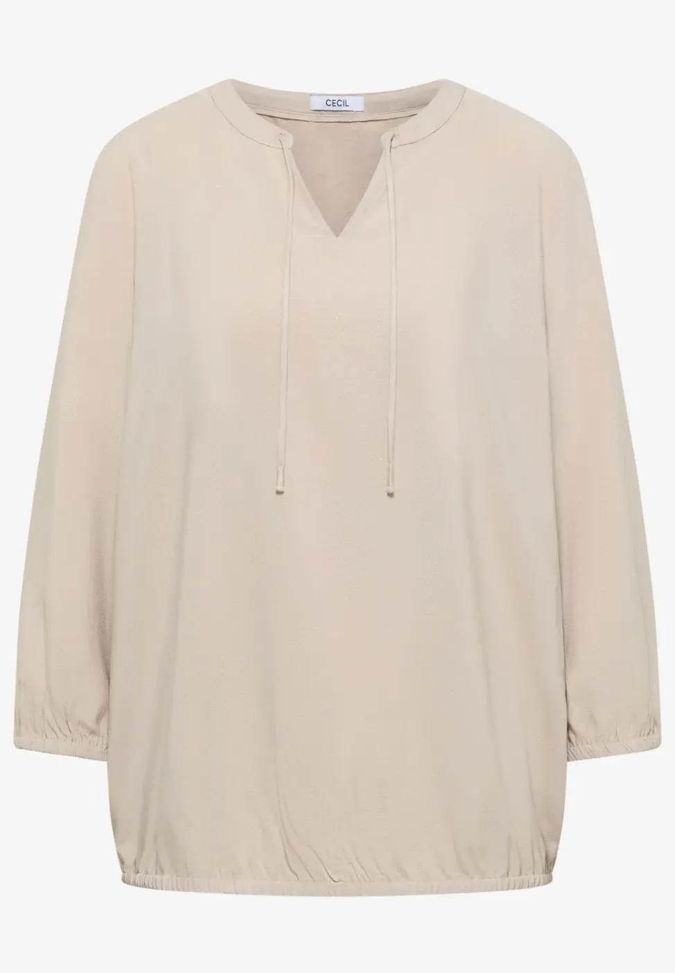 3/4-mouwen blouse met gespleten hals