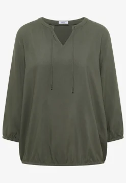 3/4-mouwen blouse met gespleten hals