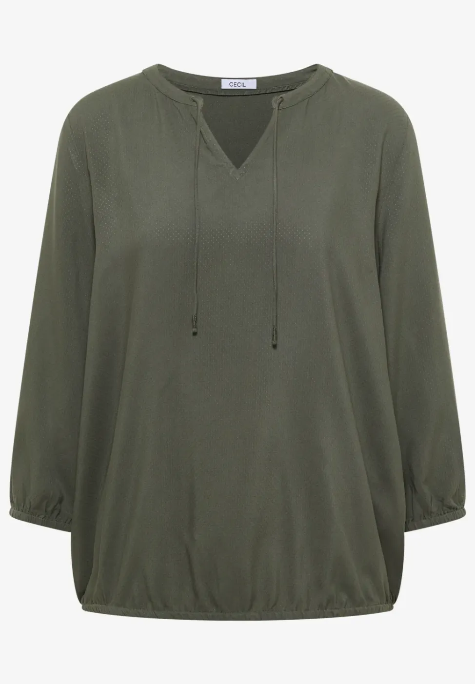 3/4-mouwen blouse met gespleten hals