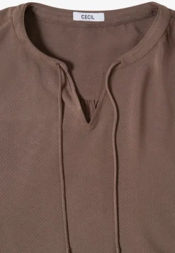 3/4-mouwen blouse met gespleten hals