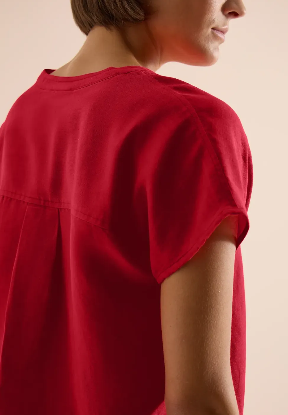 3/4-mouwen blouse met gespleten hals