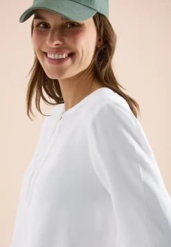 3/4-mouwen blouse met gespleten hals