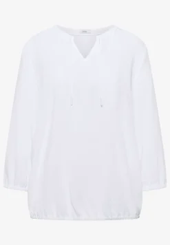 3/4-mouwen blouse met gespleten hals