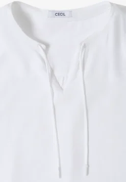 3/4-mouwen blouse met gespleten hals