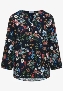 3/4-mouwen blouse met gespleten hals en print
