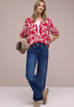 3/4-mouwen blouse met getapete details