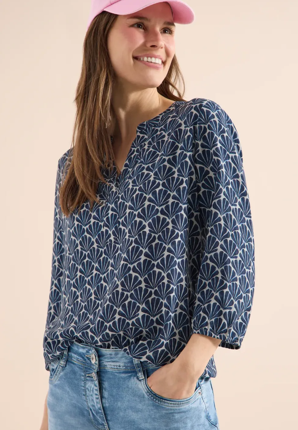 3/4-mouwen blouse met glitterdetails