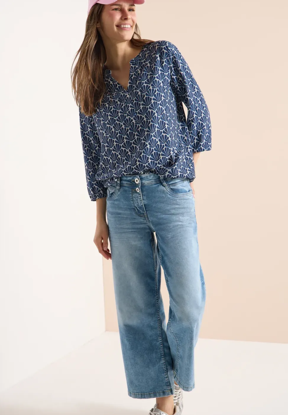 3/4-mouwen blouse met glitterdetails
