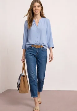 3/4-mouwen blouse met knoopdetail