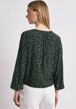 3/4-mouwen blouse met knoopdetail