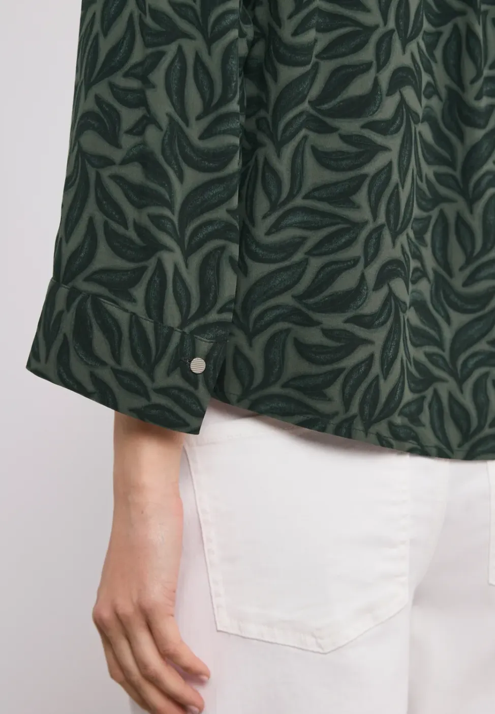 3/4-mouwen blouse met knoopdetail