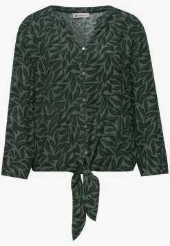3/4-mouwen blouse met knoopdetail