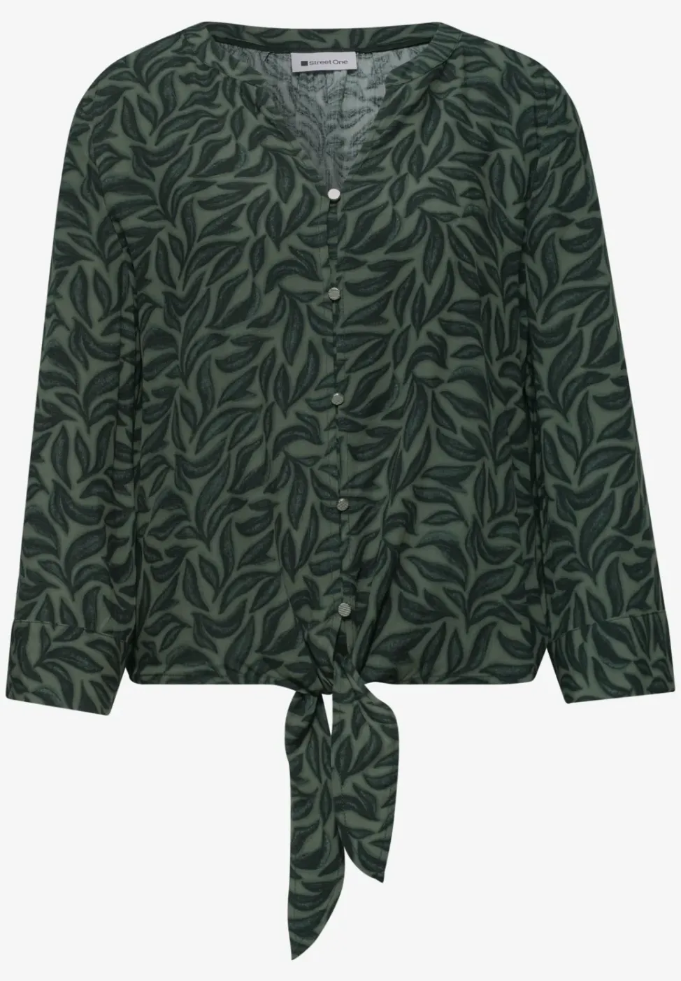 3/4-mouwen blouse met knoopdetail
