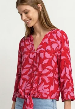 3/4-mouwen blouse met knoopdetail