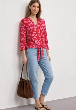 3/4-mouwen blouse met knoopdetail