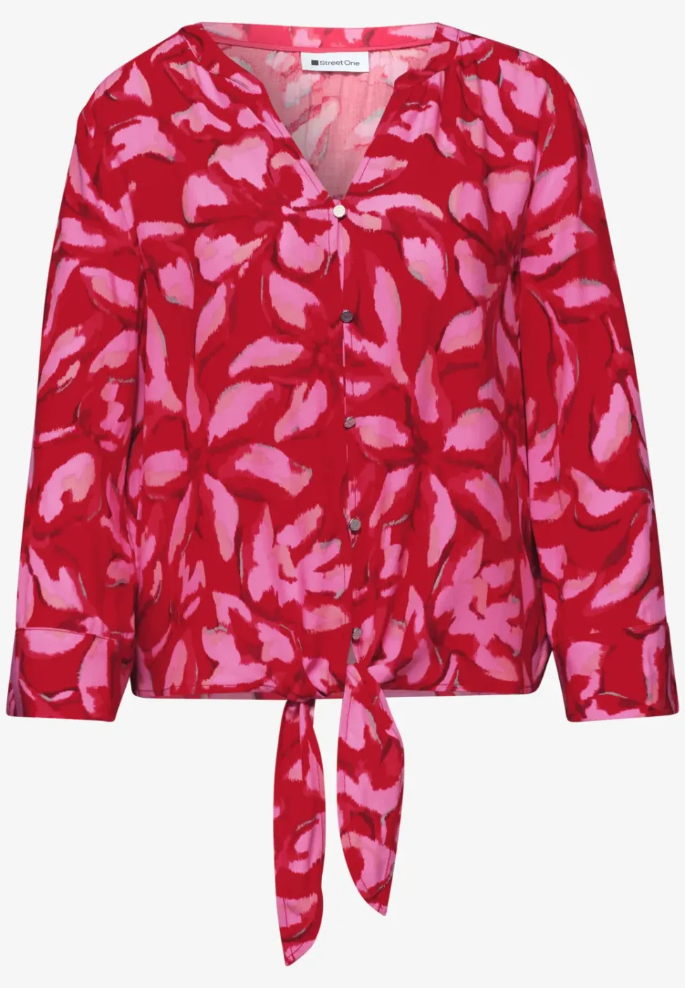 3/4-mouwen blouse met knoopdetail
