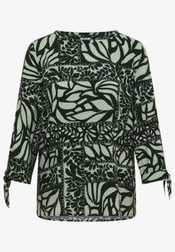 3/4-mouwen blouse met patchworkprint