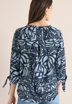 3/4-mouwen blouse met patchworkprint
