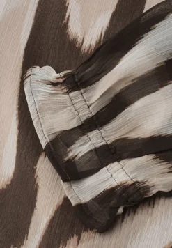 3/4-mouwen blouse met ronde hals in chiffon
