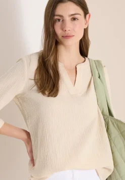 3/4-mouwen blouse van mousseline