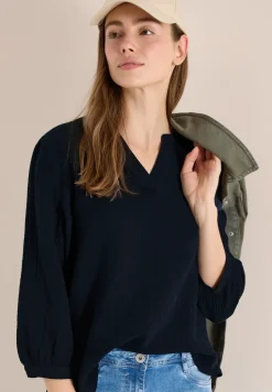 3/4-mouwen blouse van mousseline
