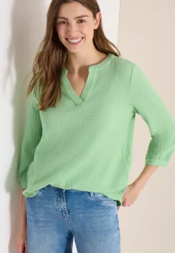 3/4-mouwen blouse van mousseline