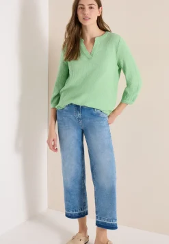 3/4-mouwen blouse van mousseline