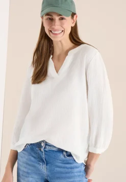 3/4-mouwen blouse van mousseline