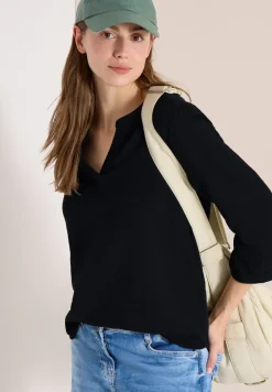 3/4-mouwen blouse van mousseline