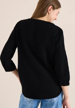 3/4-mouwen blouse van mousseline