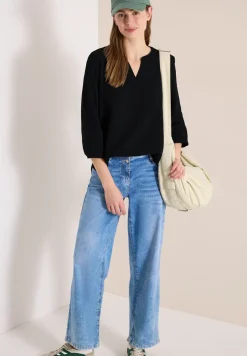 3/4-mouwen blouse van mousseline
