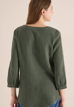 3/4-mouwen blouse van mousseline