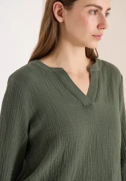 3/4-mouwen blouse van mousseline
