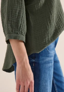 3/4-mouwen blouse van mousseline