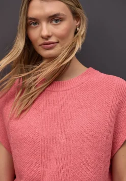 Mouwloze chenille trui
