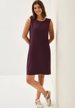 Mouwloze jersey jurk