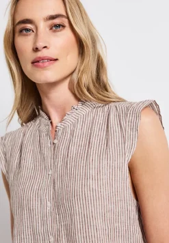 Mouwloze linnen blouse