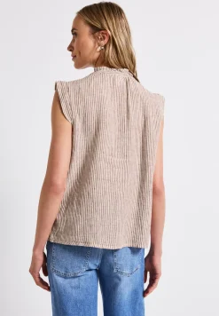Mouwloze linnen blouse