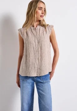 Mouwloze linnen blouse