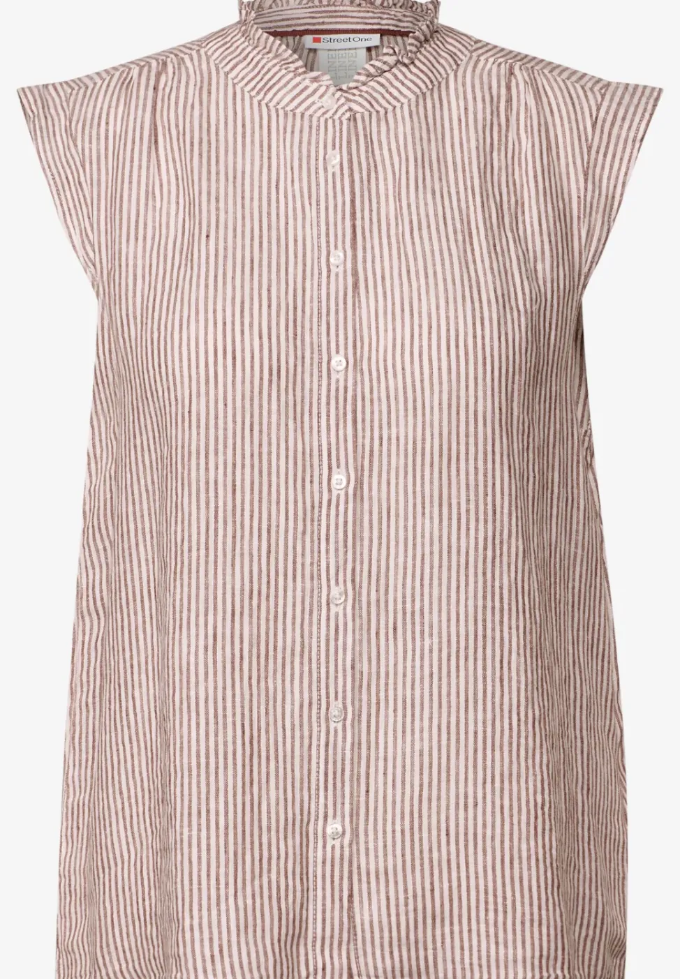 Mouwloze linnen blouse