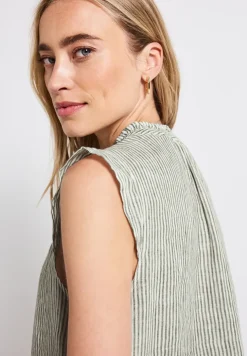 Mouwloze linnen blouse