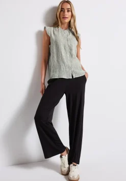 Mouwloze linnen blouse