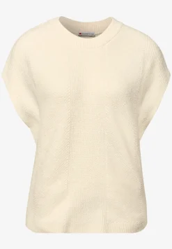 Mouwloze chenille trui